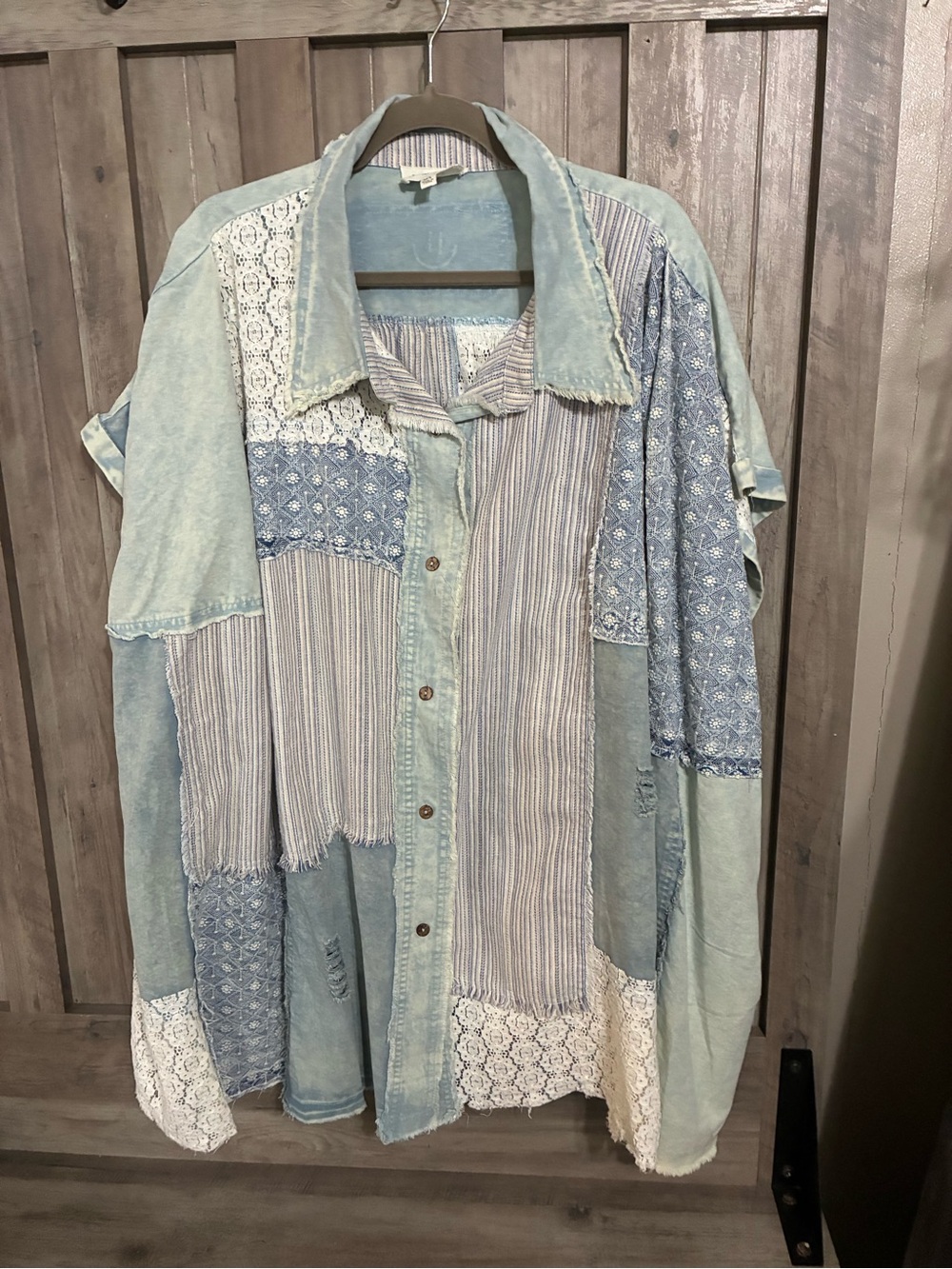 Oli & Hali Brown Button-Down Shirt with Subtle Texture
